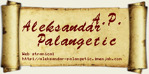 Aleksandar Palangetić vizit kartica